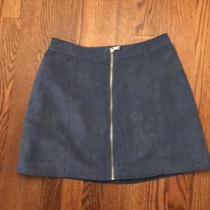 High Waisted Blue Skirt